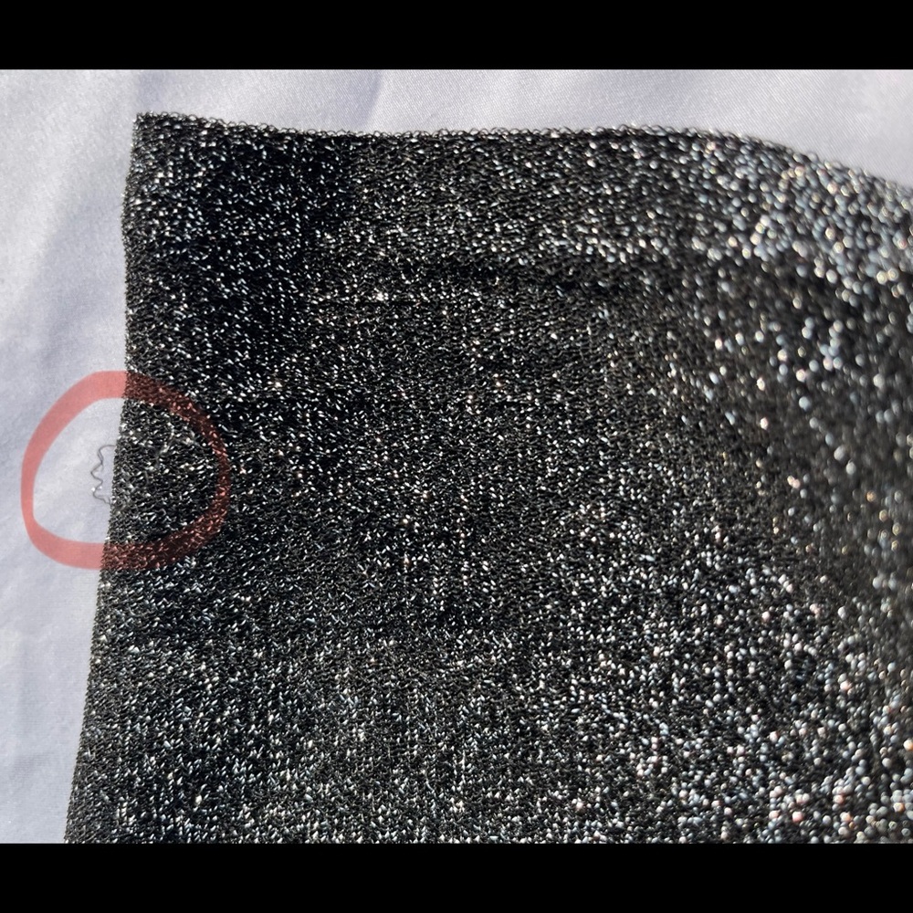 Black & Silver Glitter Crop Top & Wide Leg Pant Set - Picture 12 of 17